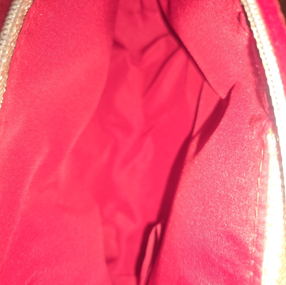 Christian Dior Red Velvet Double Zipper Travel Cosmetic Toiletry/Evening Bag - Picture 3 of 3